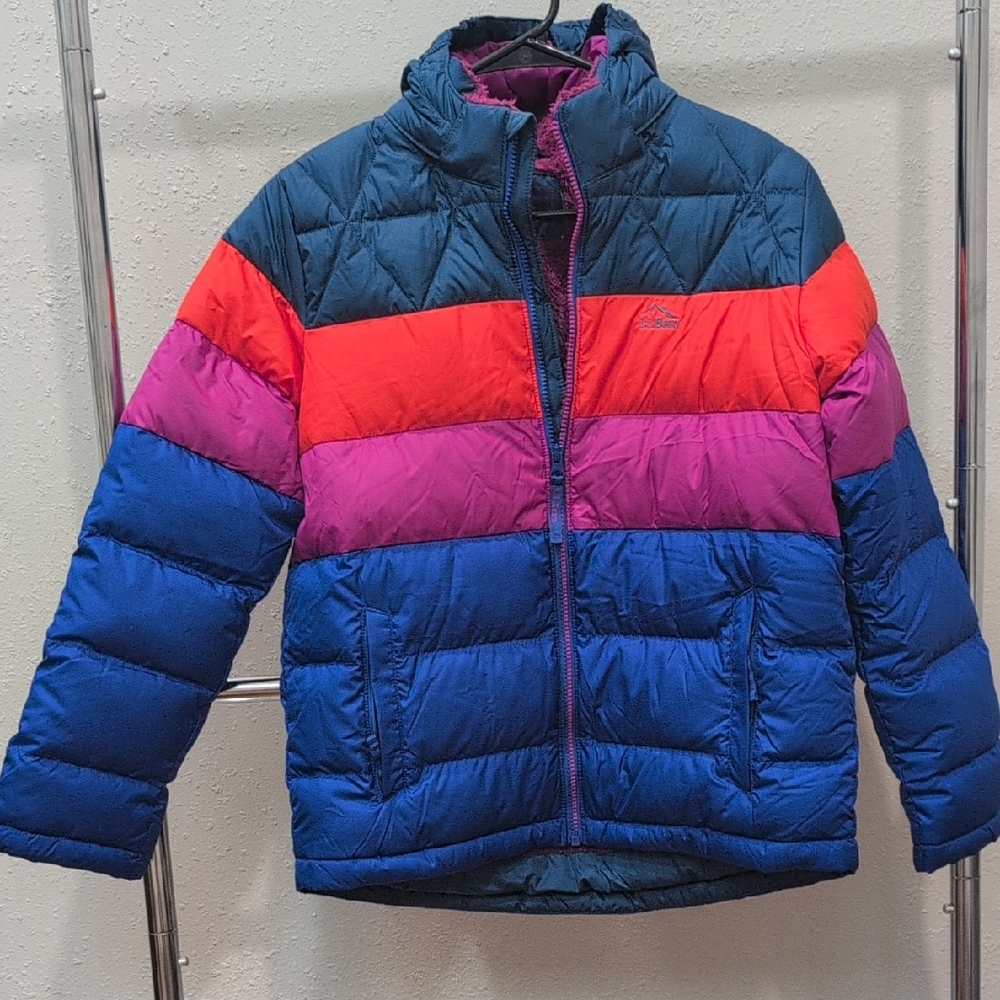 Vibrant Striped Kids Puffer Jacket